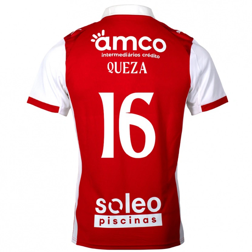 Danxen Kinderen Lello Queza #16 Rood Wit Thuisshirt Thuistenue 2025/26 T-Shirt