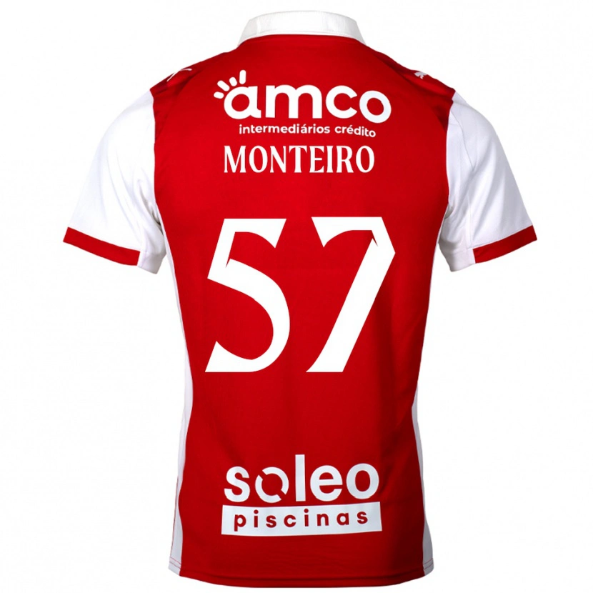 Danxen Kinderen Jordan Monteiro #57 Rood Wit Thuisshirt Thuistenue 2025/26 T-Shirt