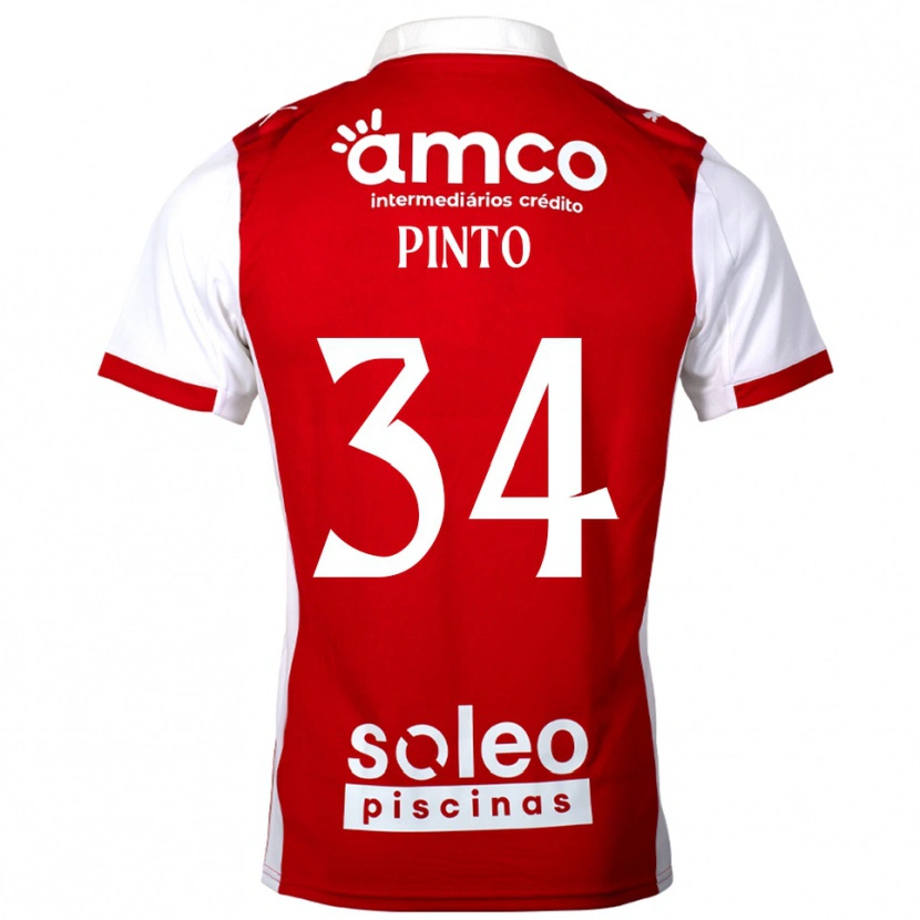 Danxen Kinderen Ana Pinto #34 Rood Wit Thuisshirt Thuistenue 2025/26 T-Shirt