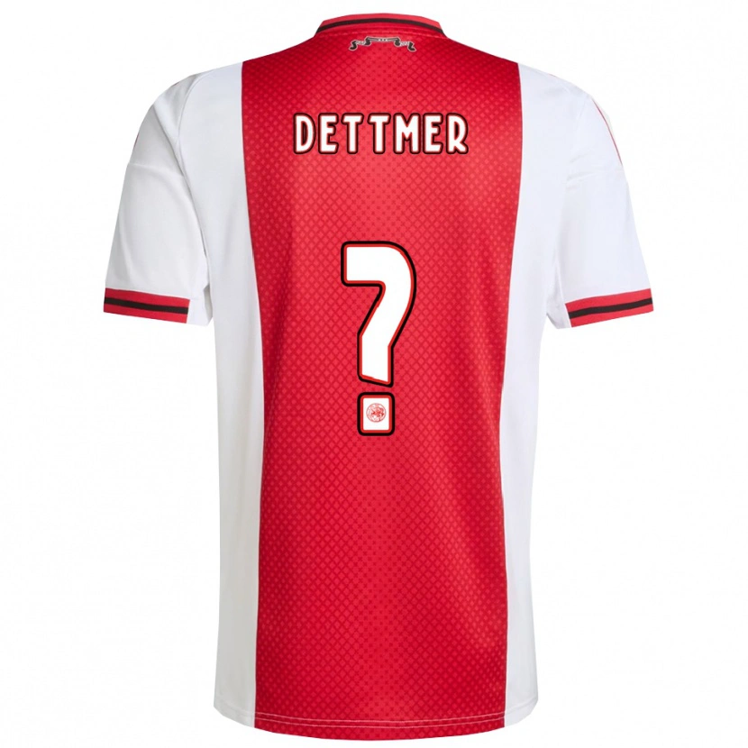 Danxen Kinderen Jamie Dettmer #0 Rood Wit Thuisshirt Thuistenue 2025/26 T-Shirt