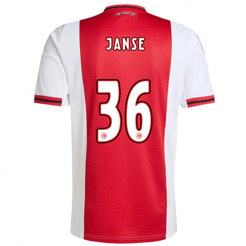 Danxen Kinderen Dies Janse #36 Rood Wit Thuisshirt Thuistenue 2025/26 T-Shirt