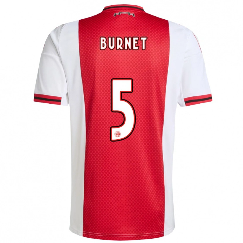 Danxen Kinderen Lorenzo Burnet #5 Rood Wit Thuisshirt Thuistenue 2025/26 T-Shirt