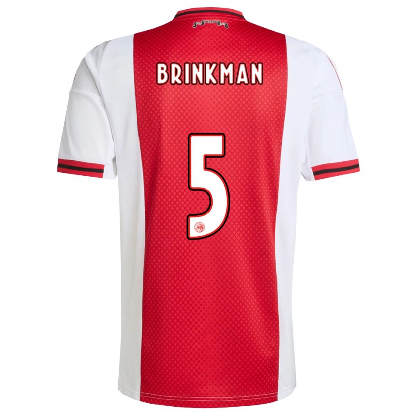 Danxen Kinderen Tim Brinkman #5 Rood Wit Thuisshirt Thuistenue 2025/26 T-Shirt