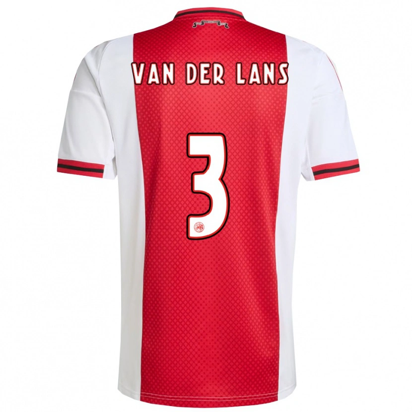 Danxen Kinderen Mylo Van Der Lans #3 Rood Wit Thuisshirt Thuistenue 2025/26 T-Shirt