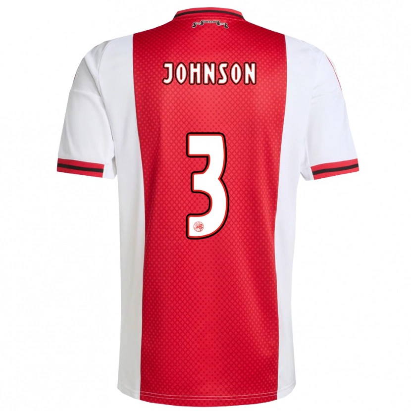 Danxen Kinderen Jinairo Johnson #3 Rood Wit Thuisshirt Thuistenue 2025/26 T-Shirt
