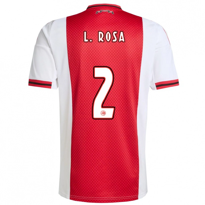 Danxen Kinderen Lucas Rosa #2 Rood Wit Thuisshirt Thuistenue 2025/26 T-Shirt