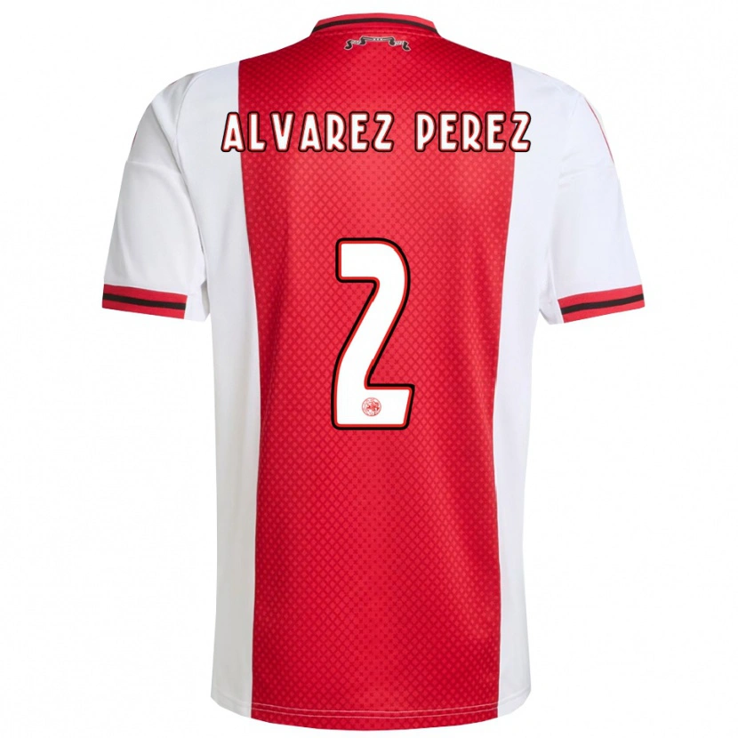 Danxen Kinderen Marley Alvarez Perez #2 Rood Wit Thuisshirt Thuistenue 2025/26 T-Shirt