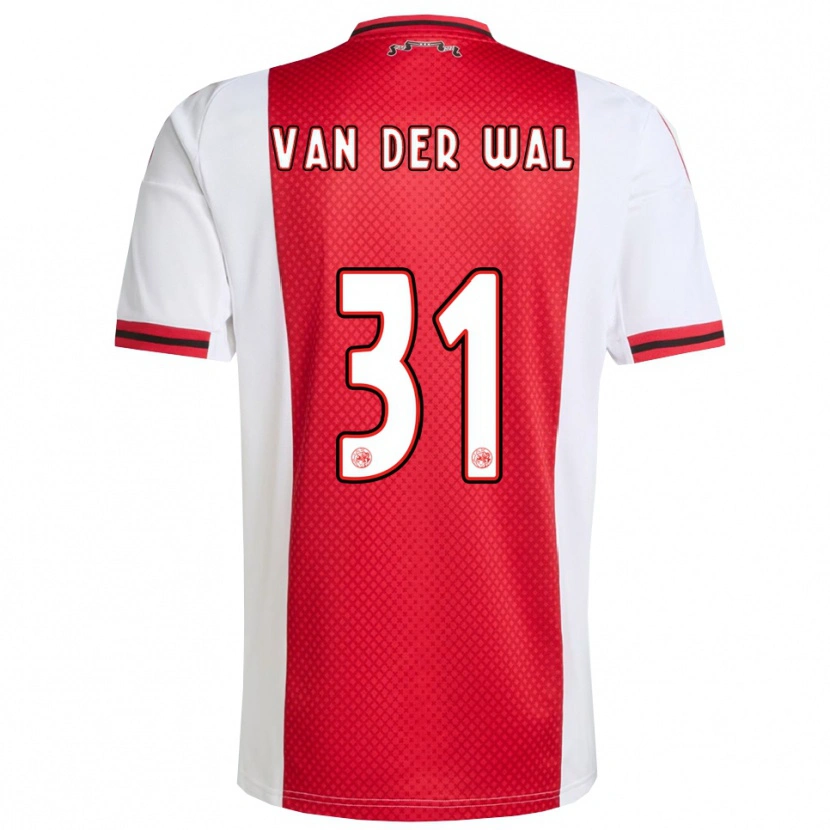 Danxen Kinderen Dionne Van Der Wal #31 Rood Wit Thuisshirt Thuistenue 2025/26 T-Shirt