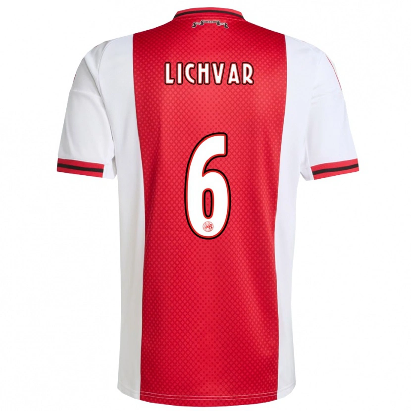 Danxen Kinderen Roman Lichvar #6 Rood Wit Thuisshirt Thuistenue 2025/26 T-Shirt
