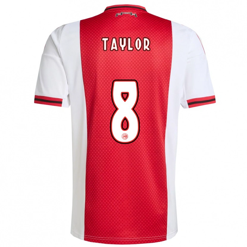 Danxen Kinderen Kenneth Taylor #8 Rood Wit Thuisshirt Thuistenue 2025/26 T-Shirt