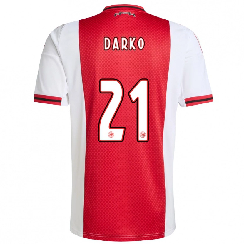 Danxen Kinderen Denzel Darko #21 Rood Wit Thuisshirt Thuistenue 2025/26 T-Shirt