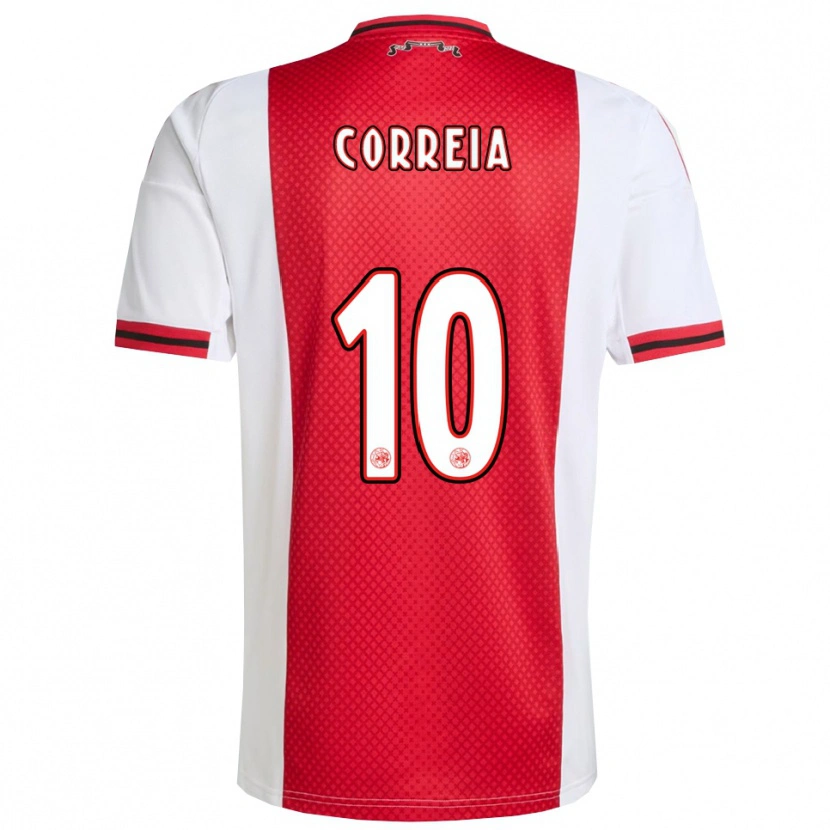 Danxen Kinderen Tim Correia #10 Rood Wit Thuisshirt Thuistenue 2025/26 T-Shirt