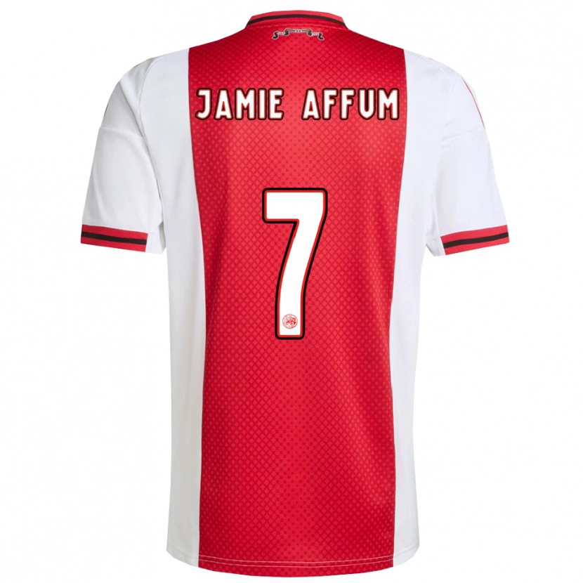 Danxen Kinderen Deonell Jamie Affum #7 Rood Wit Thuisshirt Thuistenue 2025/26 T-Shirt