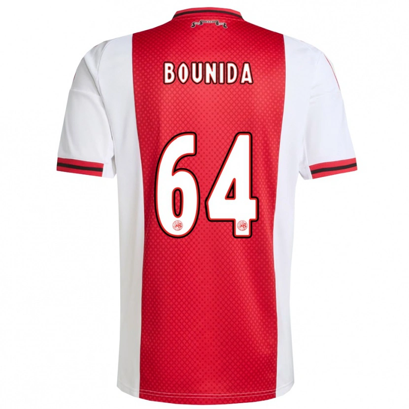 Danxen Kinderen Rayane Bounida #64 Rood Wit Thuisshirt Thuistenue 2025/26 T-Shirt