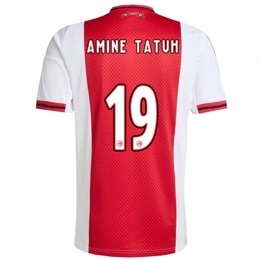 Danxen Kinderen Mohammed Amine Tatuh #19 Rood Wit Thuisshirt Thuistenue 2025/26 T-Shirt