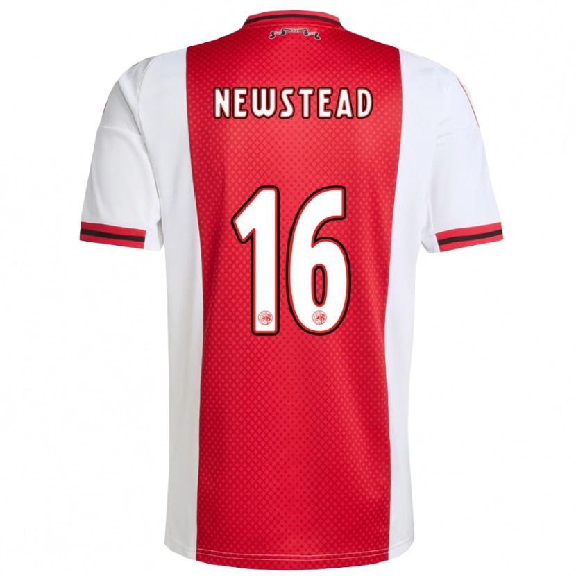 Danxen Kinderen Xander Newstead #16 Rood Wit Thuisshirt Thuistenue 2025/26 T-Shirt