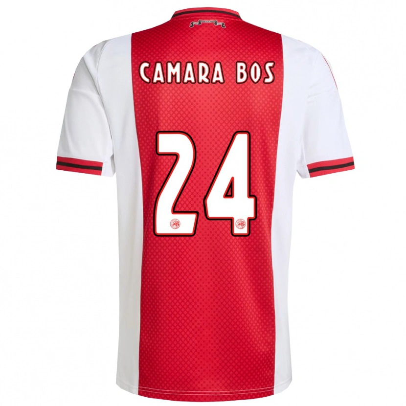 Danxen Kinderen Daniel Camara Bos #24 Rood Wit Thuisshirt Thuistenue 2025/26 T-Shirt