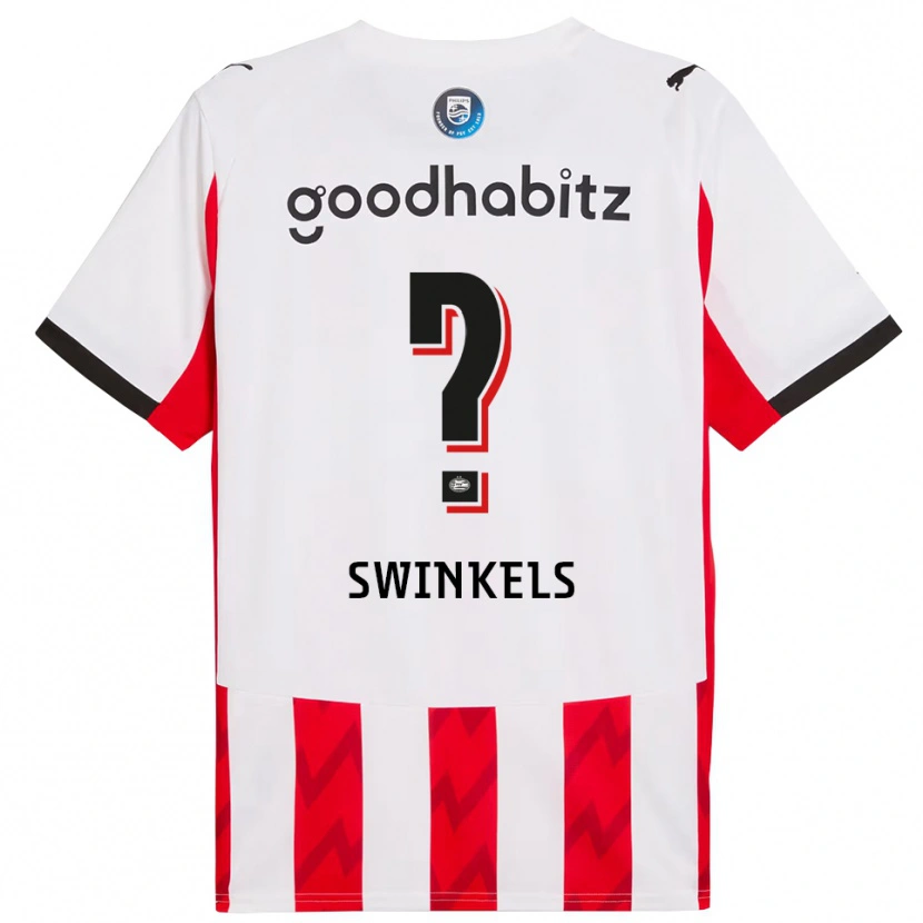 Danxen Kinderen Michal Swinkels #0 Rood Wit Thuisshirt Thuistenue 2025/26 T-Shirt