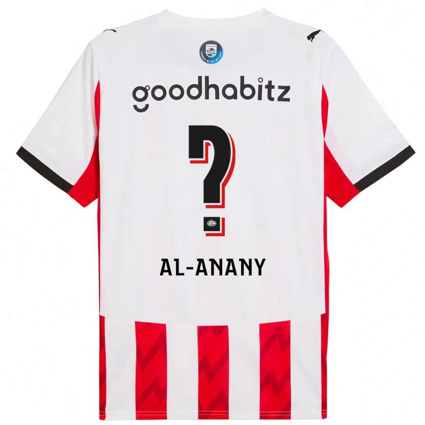 Danxen Kinderen Yousif Al-Anany #0 Rood Wit Thuisshirt Thuistenue 2025/26 T-Shirt