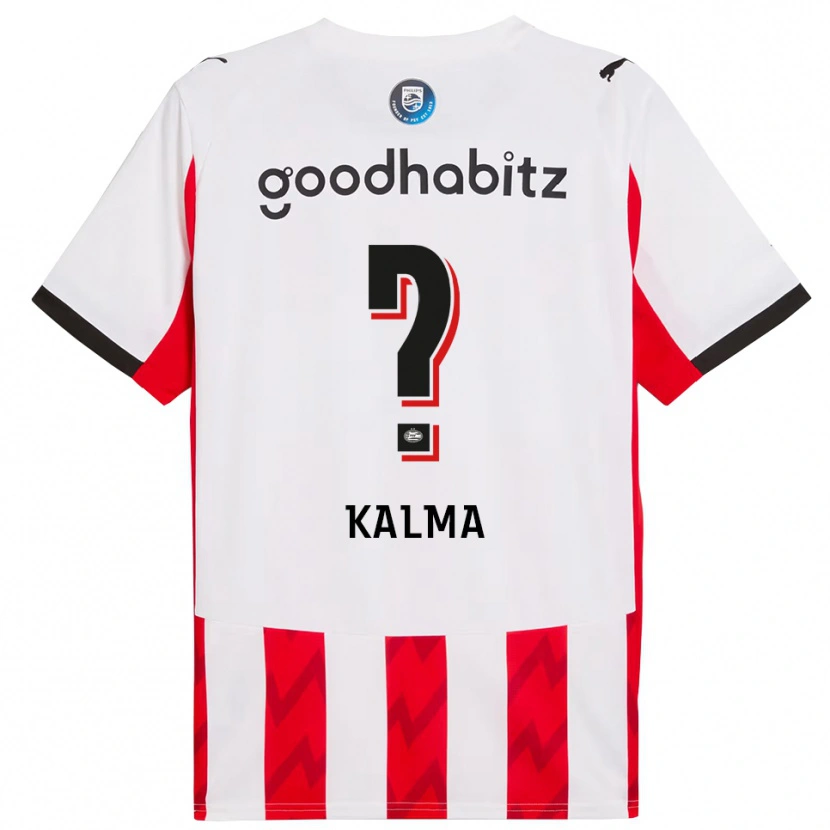 Danxen Kinderen Fenna Kalma #0 Rood Wit Thuisshirt Thuistenue 2025/26 T-Shirt