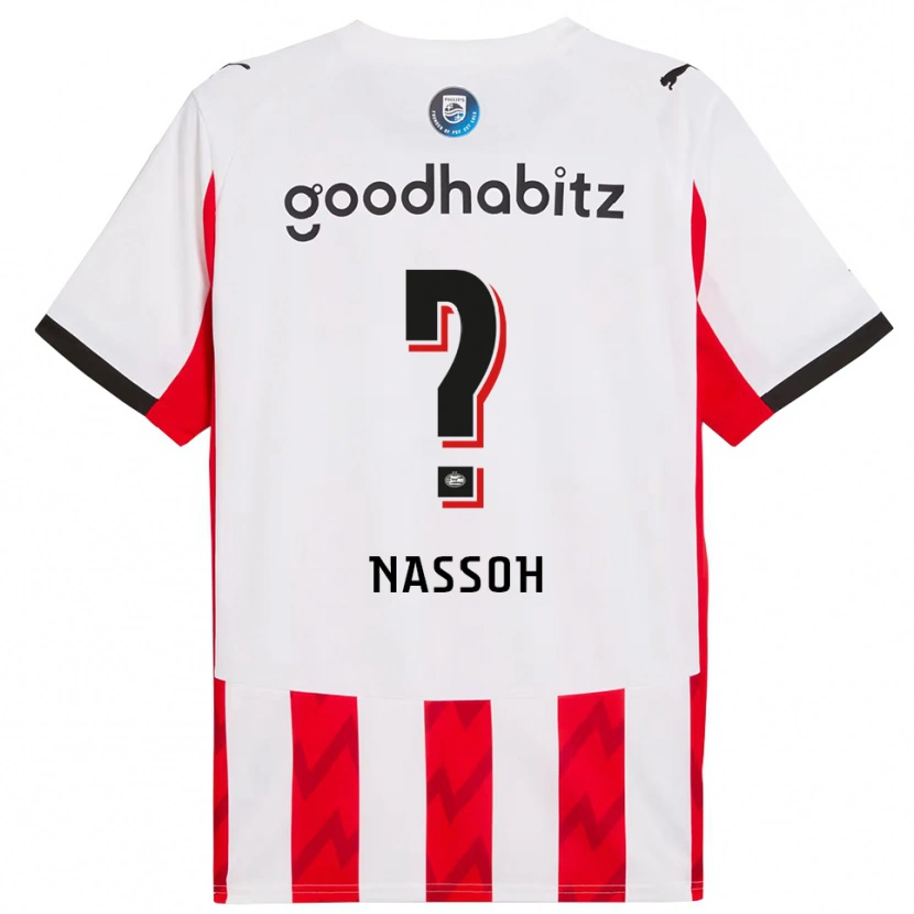 Danxen Kinderen Mohamed Nassoh #0 Rood Wit Thuisshirt Thuistenue 2025/26 T-Shirt