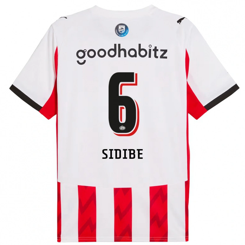 Danxen Kinderen Souleymane Sidibé #6 Rood Wit Thuisshirt Thuistenue 2025/26 T-Shirt