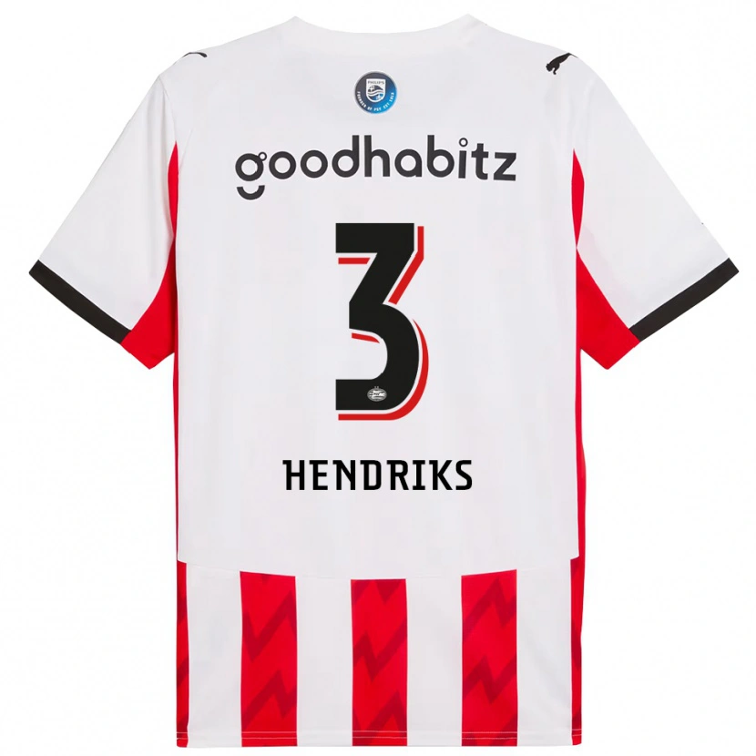 Danxen Kinderen Gwyneth Hendriks #3 Rood Wit Thuisshirt Thuistenue 2025/26 T-Shirt