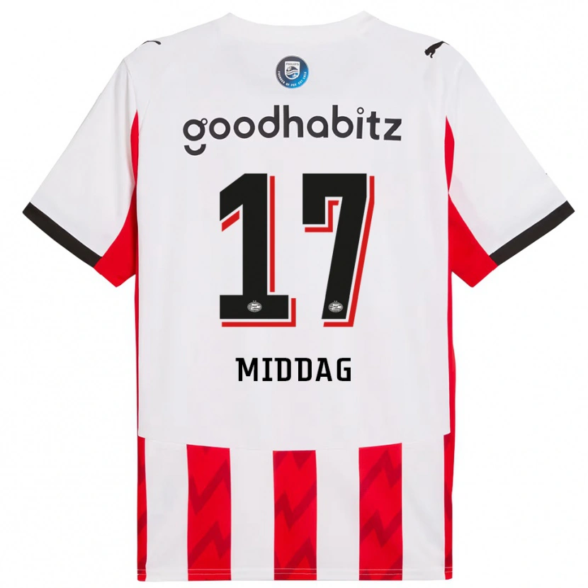 Danxen Kinderen Isai Middag #17 Rood Wit Thuisshirt Thuistenue 2025/26 T-Shirt