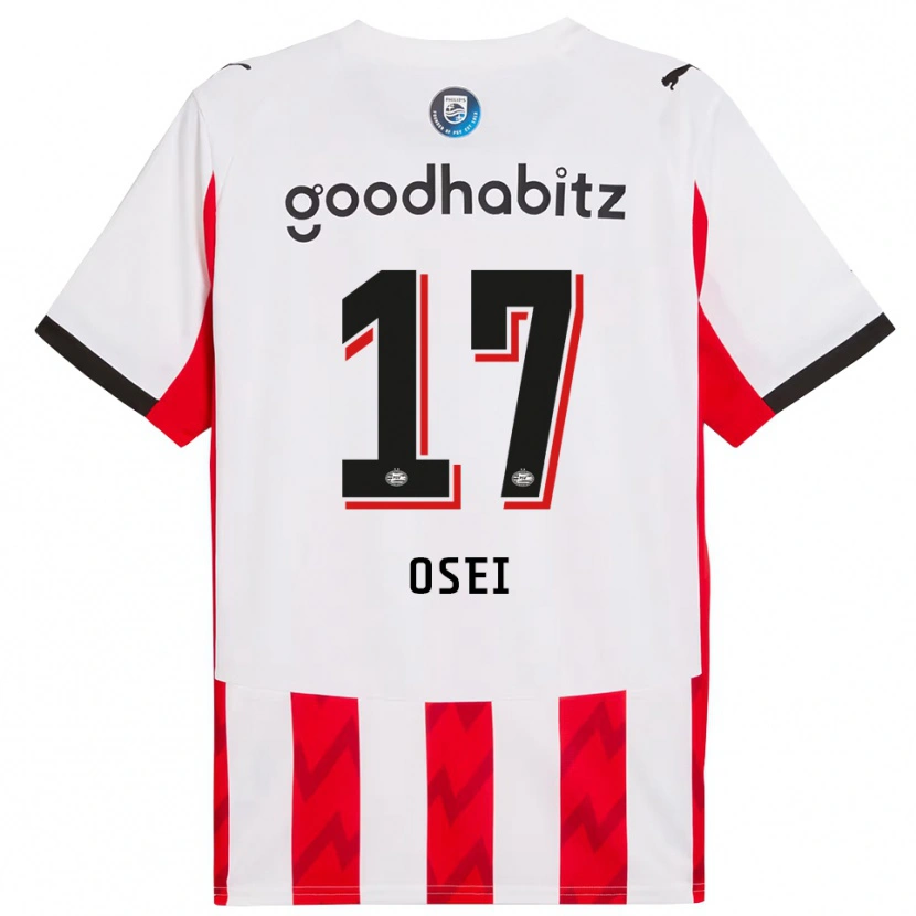 Danxen Kinderen Micaiah Osei #17 Rood Wit Thuisshirt Thuistenue 2025/26 T-Shirt