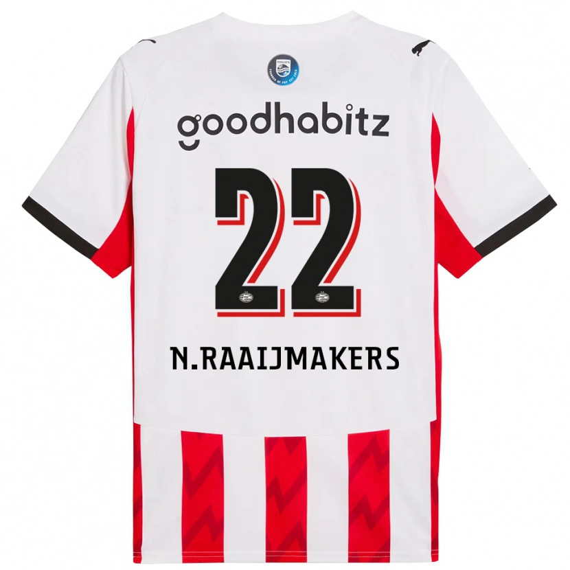 Danxen Kinderen Niels Raaijmakers #22 Rood Wit Thuisshirt Thuistenue 2025/26 T-Shirt