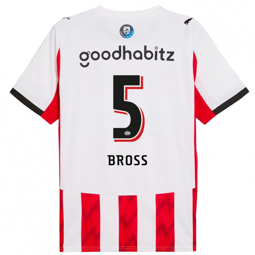 Danxen Kinderen Melanie Bross #5 Rood Wit Thuisshirt Thuistenue 2025/26 T-Shirt