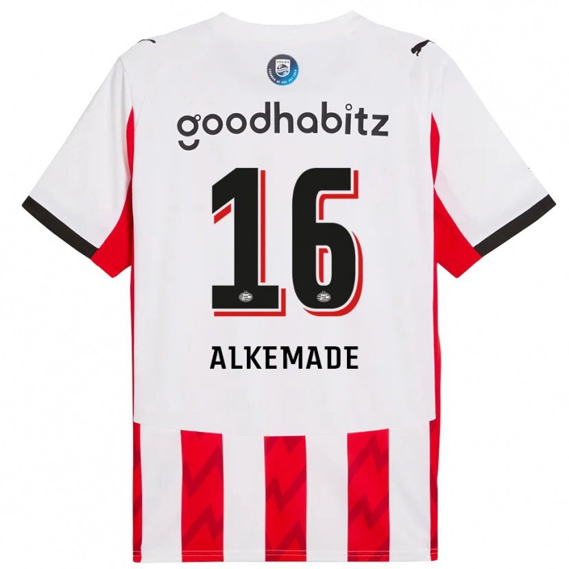 Danxen Kinderen Lisan Alkemade #16 Rood Wit Thuisshirt Thuistenue 2025/26 T-Shirt