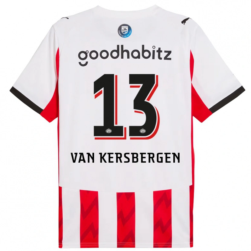 Danxen Kinderen Sander Van Kersbergen #13 Rood Wit Thuisshirt Thuistenue 2025/26 T-Shirt