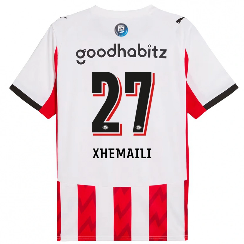 Danxen Kinderen Riola Xhemaili #27 Rood Wit Thuisshirt Thuistenue 2025/26 T-Shirt