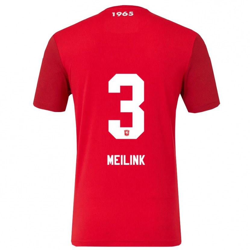 Danxen Kinderen Jip Meilink #3 Rood Wit Thuisshirt Thuistenue 2025/26 T-Shirt