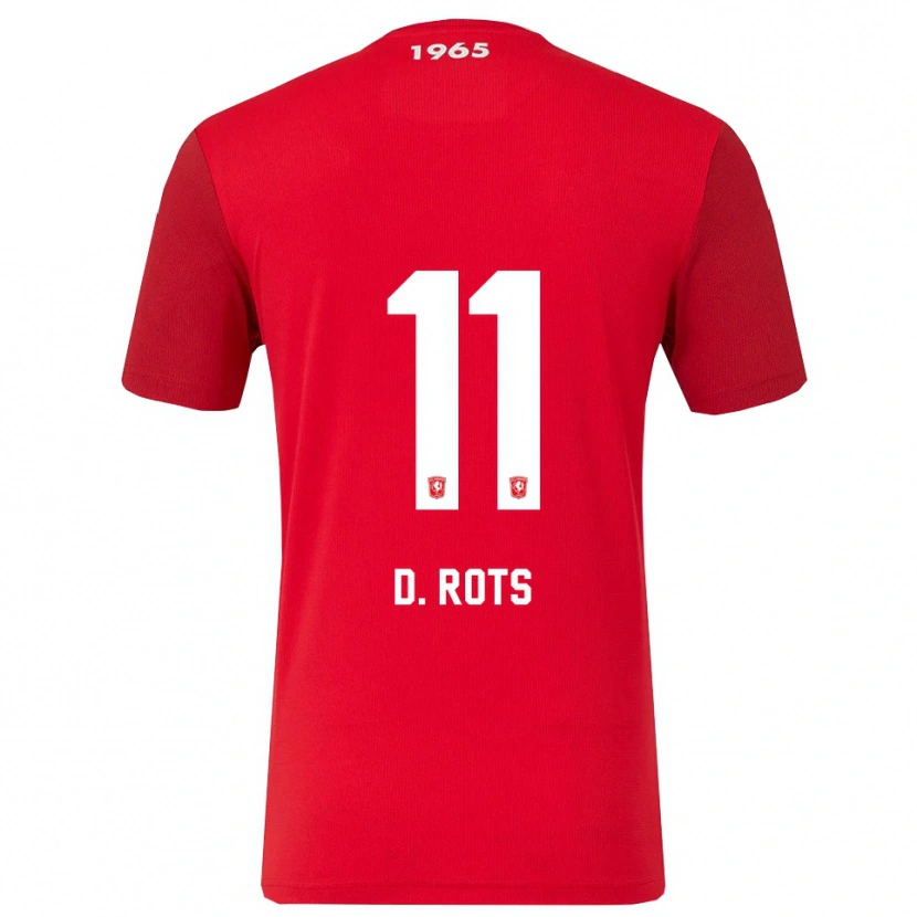 Danxen Kinderen Daan Rots #11 Rood Wit Thuisshirt Thuistenue 2025/26 T-Shirt