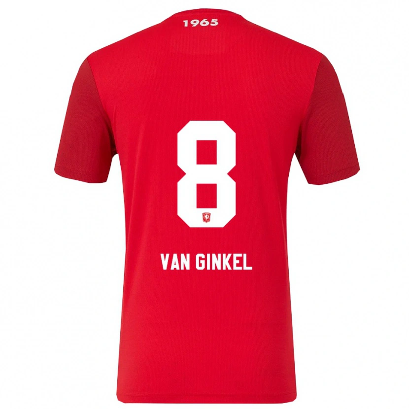 Danxen Kinderen Danique Van Ginkel #8 Rood Wit Thuisshirt Thuistenue 2025/26 T-Shirt