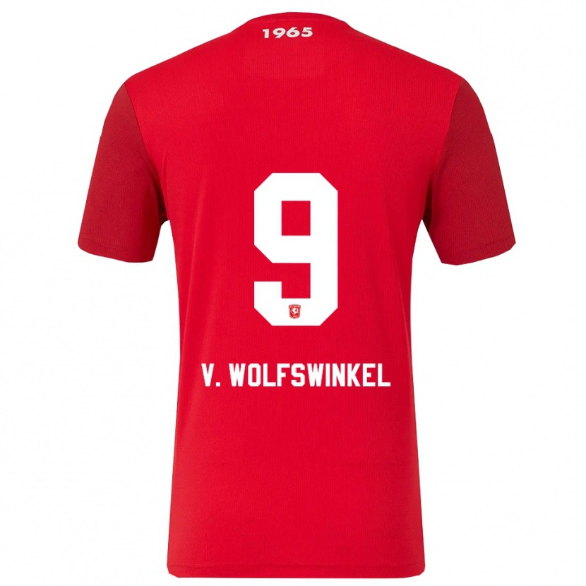 Danxen Kinderen Ricky Van Wolfswinkel #9 Rood Wit Thuisshirt Thuistenue 2025/26 T-Shirt