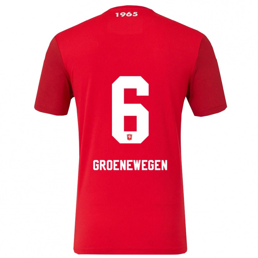 Danxen Kinderen Lynn Groenewegen #6 Rood Wit Thuisshirt Thuistenue 2025/26 T-Shirt