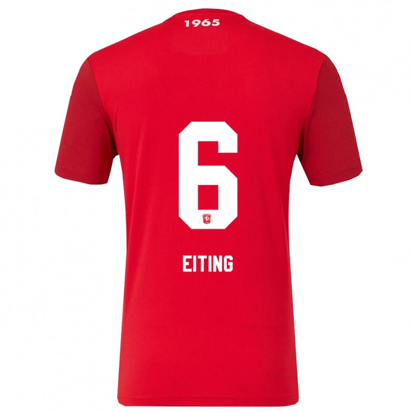Danxen Kinderen Carel Eiting #6 Rood Wit Thuisshirt Thuistenue 2025/26 T-Shirt