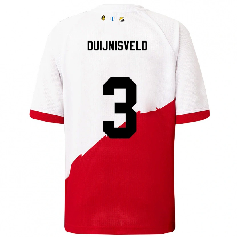 Danxen Kinderen Owen Duijnisveld #3 Wit Rood Thuisshirt Thuistenue 2025/26 T-Shirt