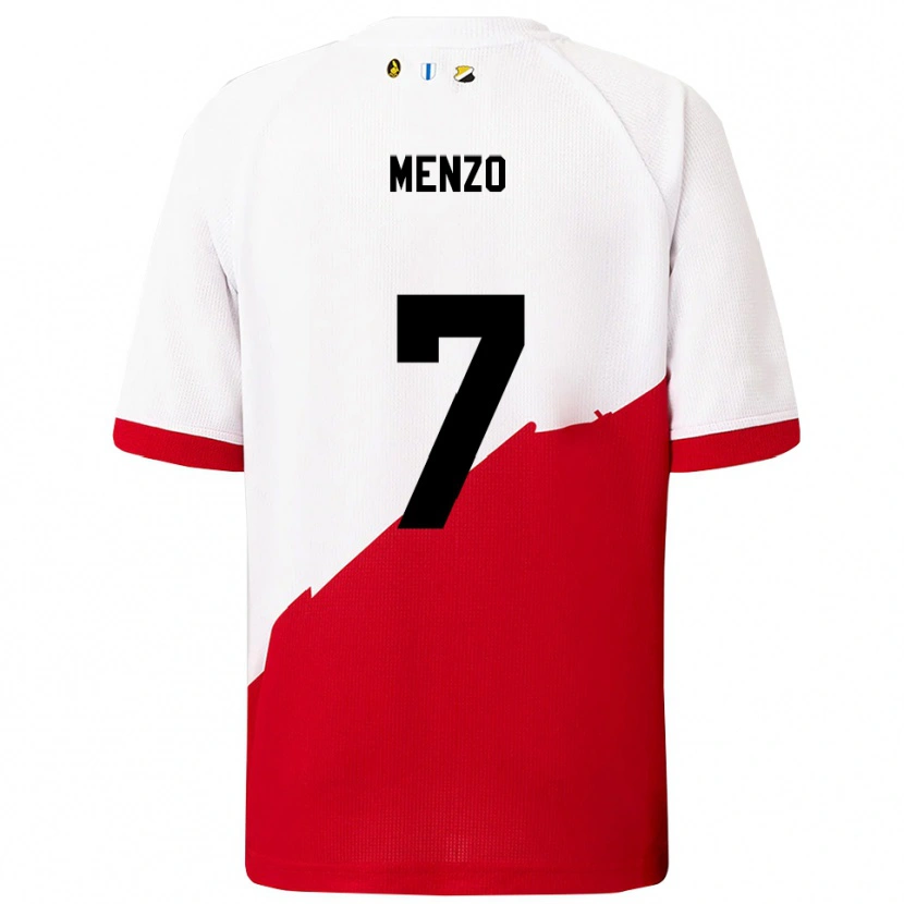 Danxen Kinderen Björn Menzo #7 Wit Rood Thuisshirt Thuistenue 2025/26 T-Shirt