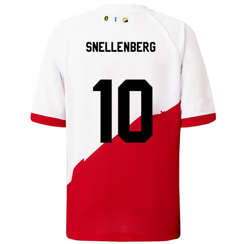Danxen Kinderen Maxime Snellenberg #10 Wit Rood Thuisshirt Thuistenue 2025/26 T-Shirt