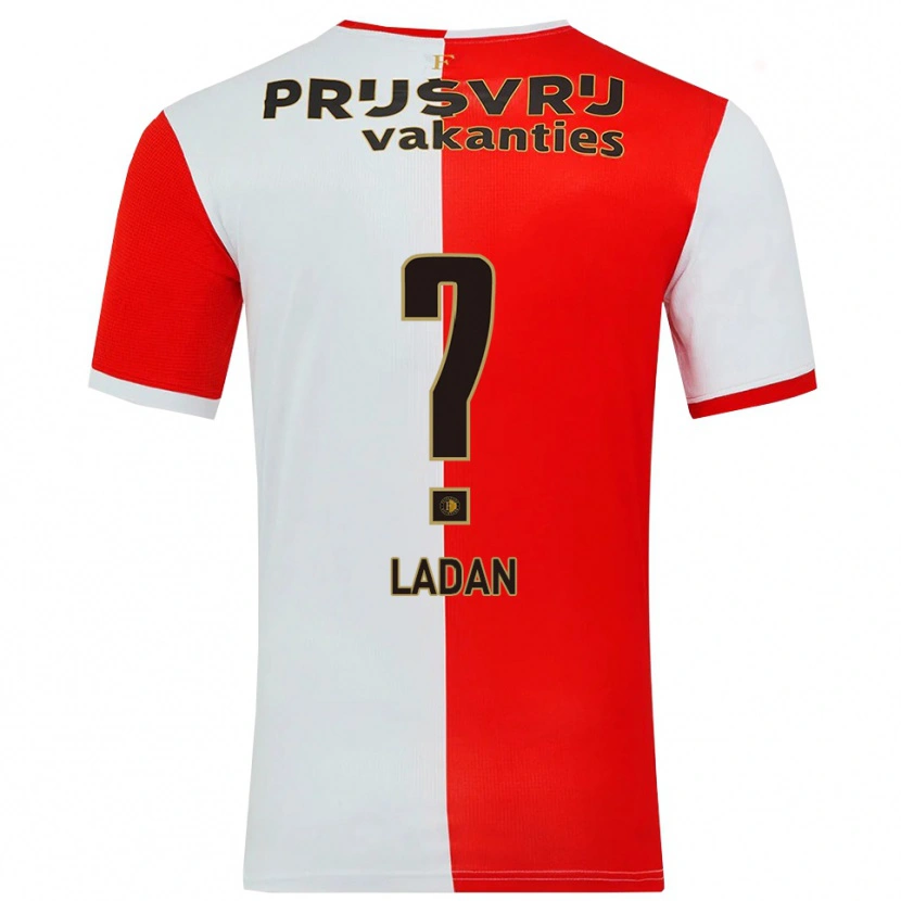 Danxen Kinderen Delano Ladan #0 Rood Wit Thuisshirt Thuistenue 2025/26 T-Shirt