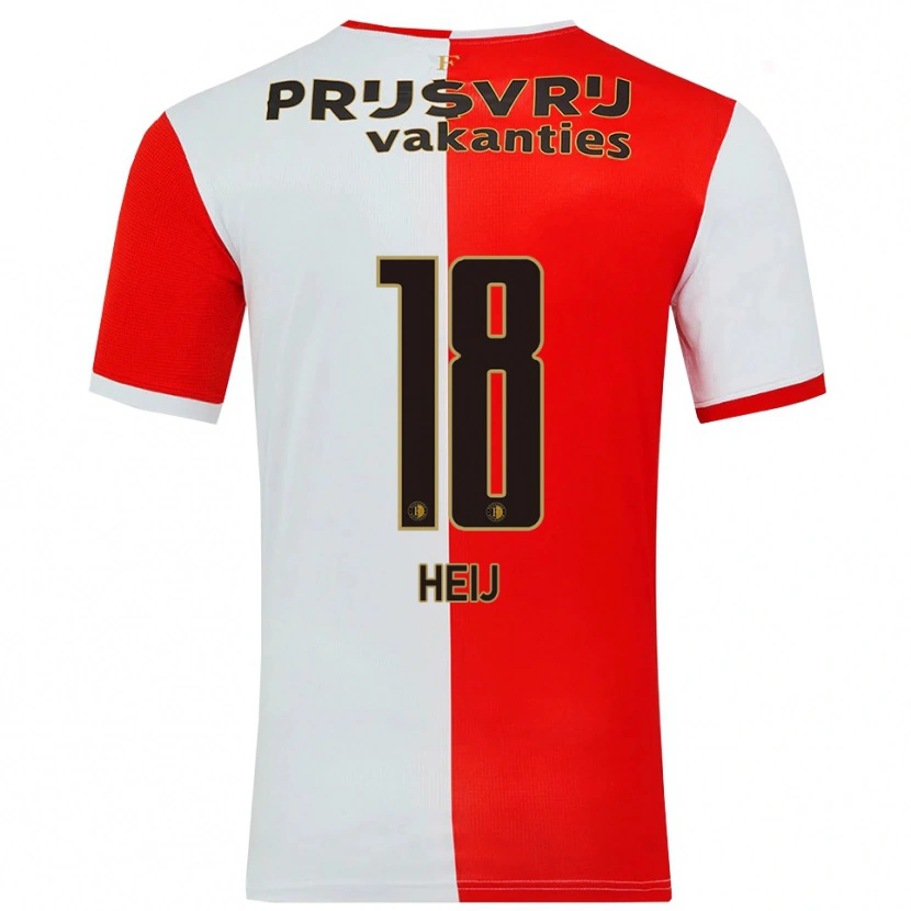 Danxen Kinderen Lucy Heij #18 Rood Wit Thuisshirt Thuistenue 2025/26 T-Shirt