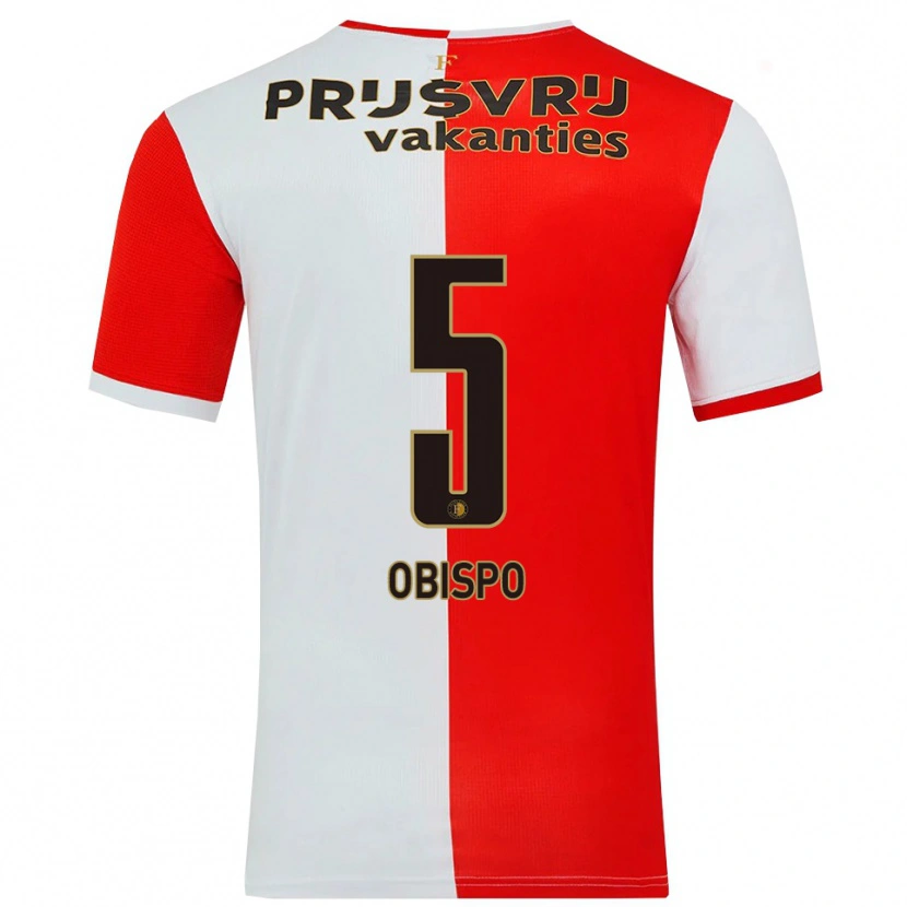 Danxen Kinderen Celainy Obispo #5 Rood Wit Thuisshirt Thuistenue 2025/26 T-Shirt