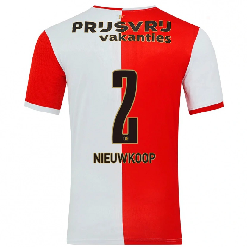 Danxen Kinderen Bart Nieuwkoop #2 Rood Wit Thuisshirt Thuistenue 2025/26 T-Shirt
