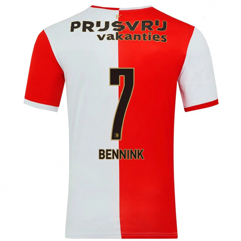 Danxen Kinderen Maxime Bennink #7 Rood Wit Thuisshirt Thuistenue 2025/26 T-Shirt