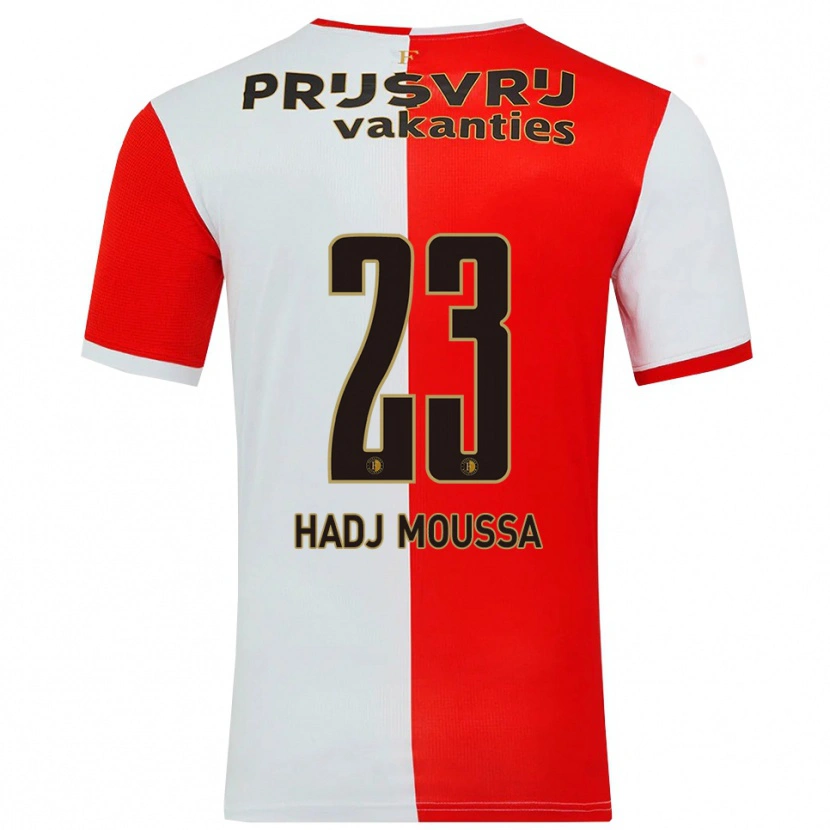 Danxen Kinderen Anis Hadj Moussa #23 Rood Wit Thuisshirt Thuistenue 2025/26 T-Shirt