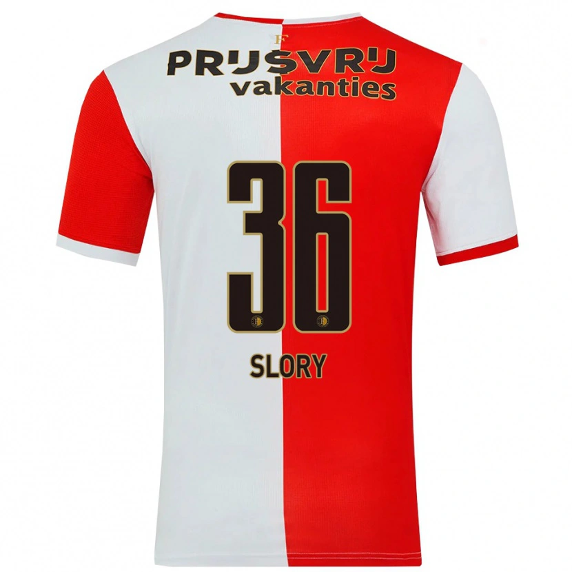 Danxen Kinderen Jaden Slory #36 Rood Wit Thuisshirt Thuistenue 2025/26 T-Shirt